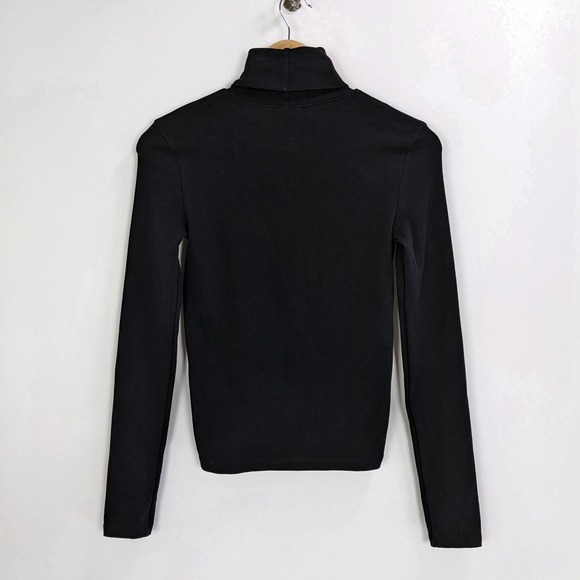 Zara Size S Womens Turtleneck Long Sleeve Top In Black - Picture 4 of 6